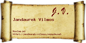 Jandaurek Vilmos névjegykártya