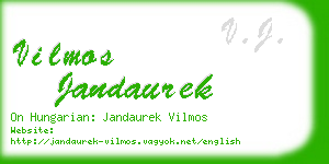 vilmos jandaurek business card